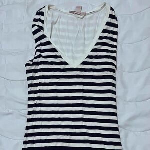 Striped V-Neck Sleeveless dress